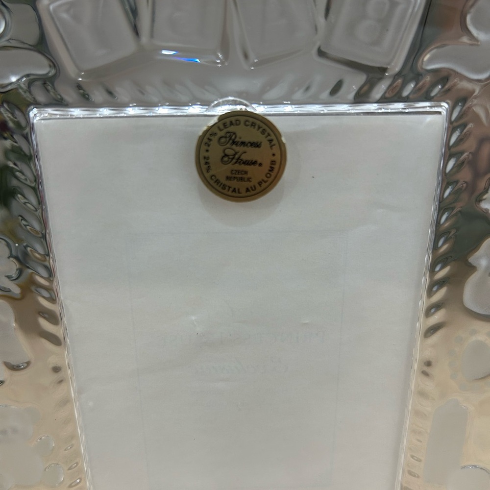 Princess House Crystal Baby Picture Frame Clear  Nursery Decor Gift - Picture 7 of 7